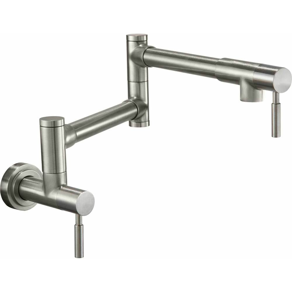 California Faucets - Pot Filler - Dual Handle Wall Mount - Contemporary - Gloss White