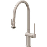 California Faucets - Pull-Down Kitchen Faucet with Squeeze Sprayer  - High Arc Spout - Gloss White