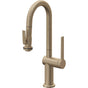 California Faucets - Pull-Down Prep/Bar Faucet with Squeeze Sprayer - Antique Brass Flat