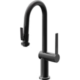 California Faucets - Pull-Down Prep/Bar Faucet with Squeeze Sprayer - Matte Black