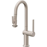 California Faucets - Pull-Down Prep/Bar Faucet with Squeeze Sprayer - Gloss White