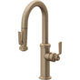 California Faucets - Pull-Down Prep/Bar Faucet with Squeeze Sprayer - Antique Brass Flat