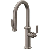 California Faucets - Pull-Down Prep/Bar Faucet with Squeeze Sprayer - Graphite Pvd
