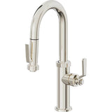 California Faucets - Pull-Down Prep/Bar Faucet with Squeeze Sprayer - Polished Nickel Pvd