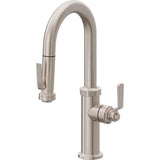 California Faucets - Pull-Down Prep/Bar Faucet with Squeeze Sprayer - Gloss White