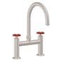 California Faucets - Bridge Kitchen Faucet - Arc Spout - Gloss White