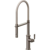 California Faucets - Culinary Pull-Out Kitchen Faucet with Button Sprayer - Graphite Pvd