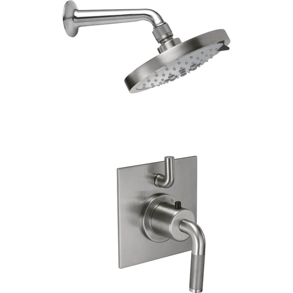 California Faucets - Descanso StyleTherm 1/2'' Thermostatic Shower System with Single Showerhead - Gloss White