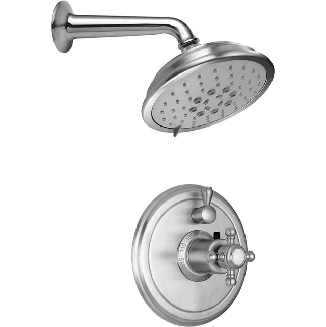 California Faucets - Monterey StyleTherm 1/2'' Thermostatic Shower System with Single Showerhead - Gloss White