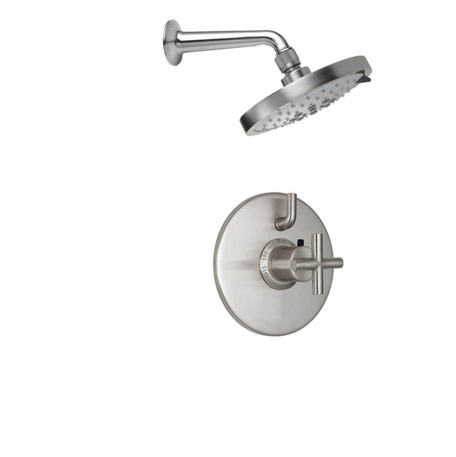 California Faucets - Tiburon Styletherm 1/2'' Thermostatic Shower System with Single Showerhead - Gloss White