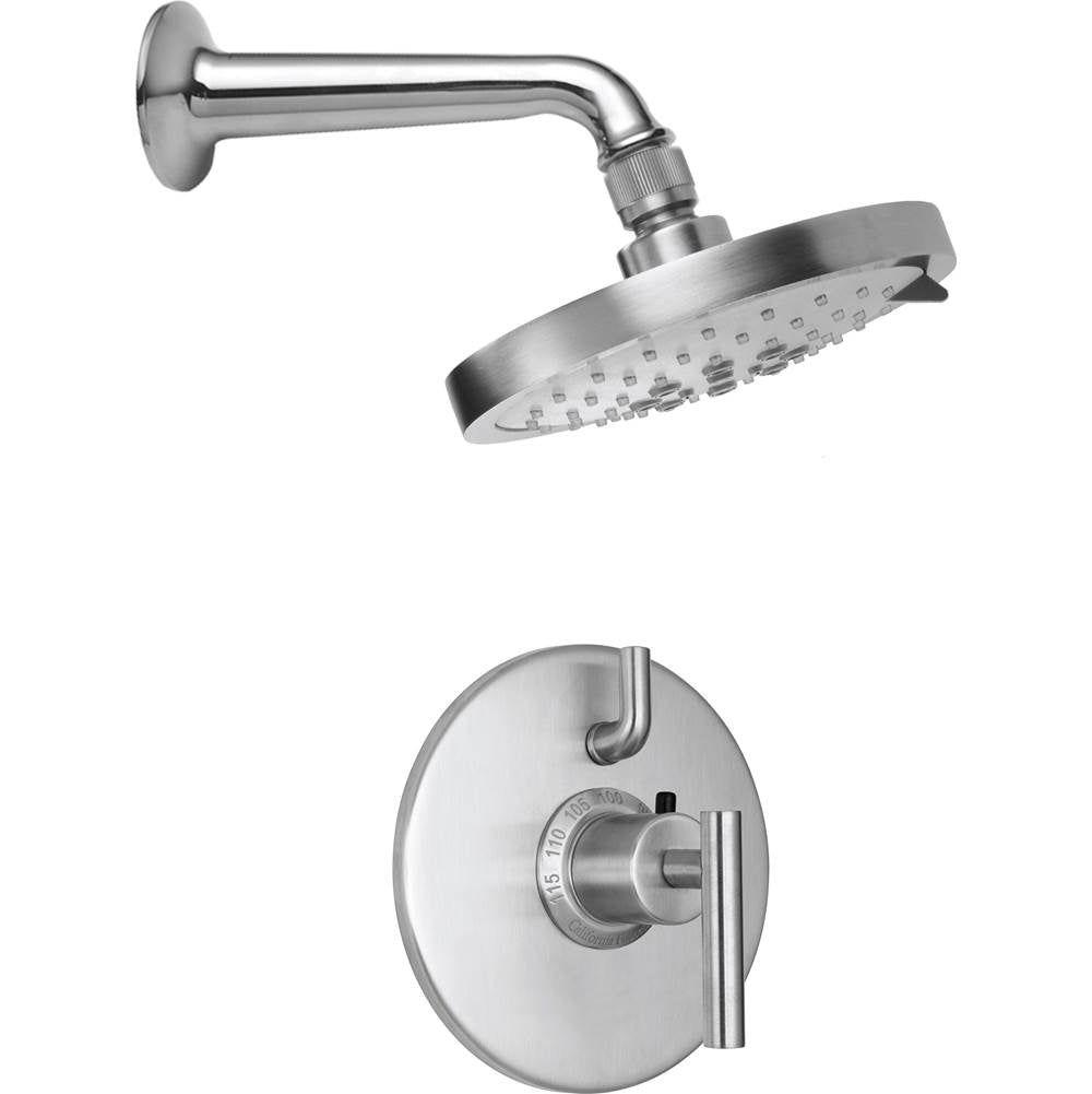 California Faucets - Tiburon StyleTherm 1/2'' Thermostatic Shower System with Single Showerhead - Gloss White