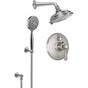 California Faucets - Montecito StyleTherm 1/2'' Thermostatic Shower System with Showerhead and Handshower on Hook - Gloss White