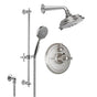 California Faucets - Miramar Styletherm 1/2'' Thermostatic Shower System with Handshower Slide Bar - Gloss White
