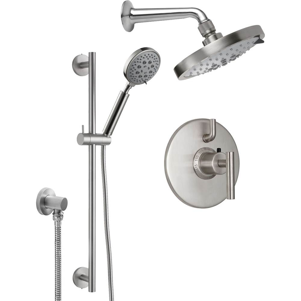 California Faucets - Tiburon StyleTherm 1/2'' Thermostatic Shower System with Handshower Slide Bar - Gloss White