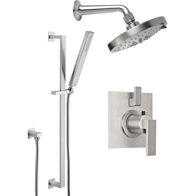 California Faucets - Morro Bay StyleTherm 1/2'' Thermostatic Shower System with Handshower Slide Bar - Gloss White