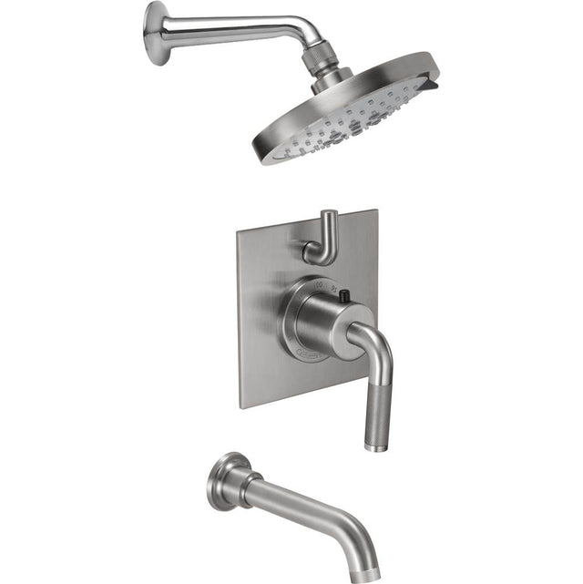 California Faucets - Descanso StyleTherm 1/2'' Thermostatic Shower System with Showerhead and Tub Spout - Gloss White