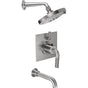 California Faucets - Descanso StyleTherm 1/2'' Thermostatic Shower System with Showerhead and Tub Spout - Gloss White