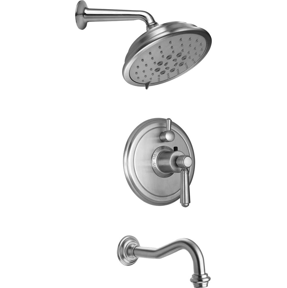 California Faucets - Montecito StyleTherm 1/2'' Thermostatic Shower System with Showerhead and Tub Spout - Gloss White