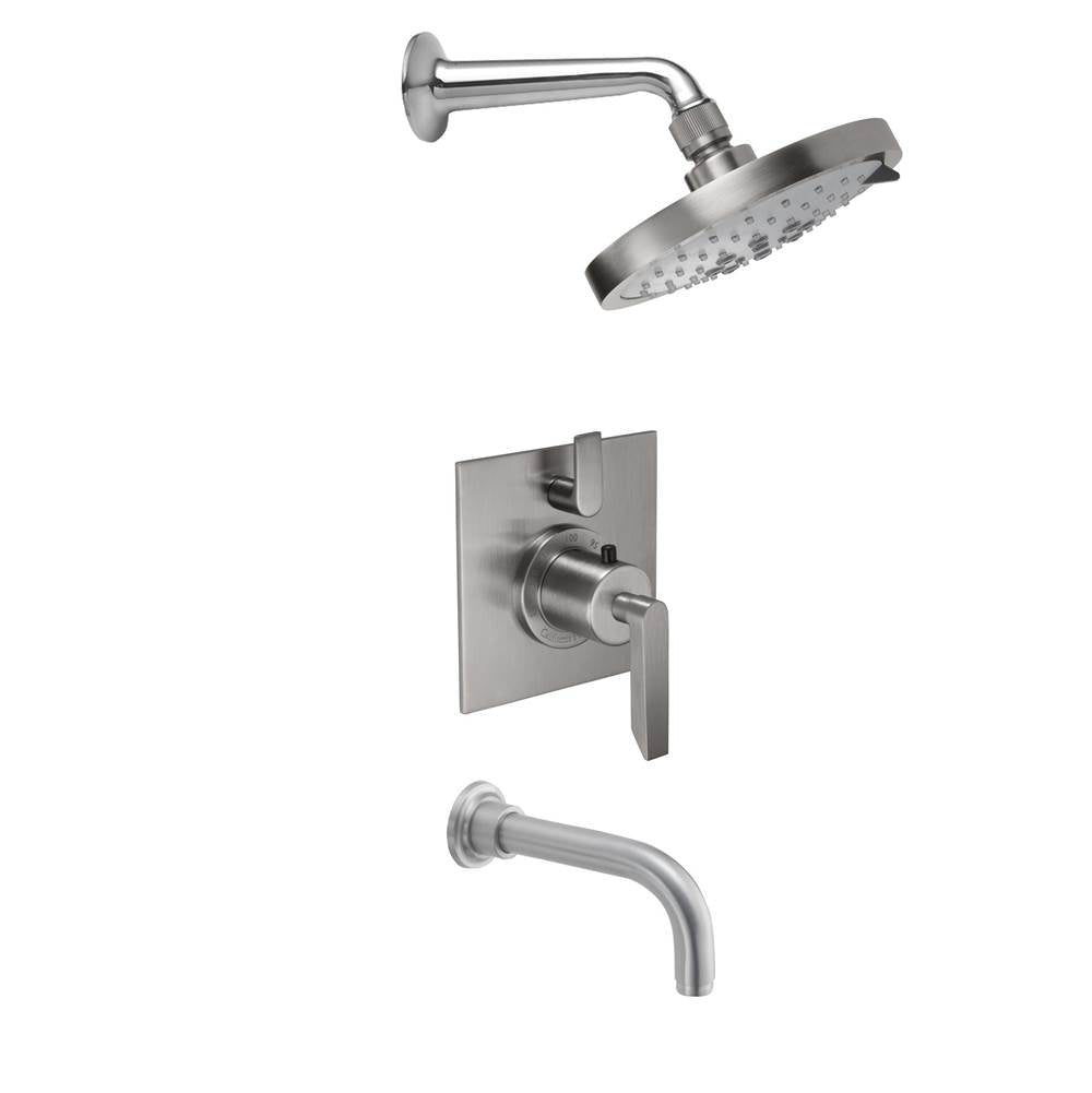 California Faucets - Rincon Bay StyleTherm 1/2'' Thermostatic Shower System with Showerhead and Tub Spout - Gloss White
