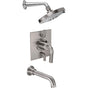 California Faucets - Descanso StyleTherm 1/2'' Thermostatic Shower System with Showerhead and Tub Spout - Gloss White