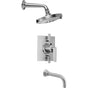 California Faucets - Rincon Bay StyleTherm 1/2'' Thermostatic Shower System with Showerhead and Tub Spout - Gloss White