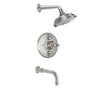 California Faucets - Miramar Styletherm 1/2'' Thermostatic Shower System with Showerhead and  Tub Spout - Gloss White