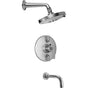 California Faucets - Tiburon StyleTherm 1/2'' Thermostatic Shower System with Showerhead and Tub Spout - Gloss White
