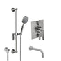 California Faucets - Rincon Bay StyleTherm 1/2'' Thermostatic Shower System with Handshower Slide Bar and Tub Spout - Gloss White