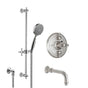 California Faucets - Miramar Styletherm 1/2'' Thermostatic Shower System with Handshower Slide Bar and Tub Spout - Gloss White