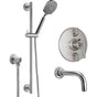 California Faucets - Tiburon StyleTherm 1/2'' Thermostatic Shower System with Handshower Slide Bar and Tub Spout - Gloss White