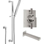 California Faucets - Morro Bay StyleTherm 1/2'' Thermostatic Shower System with Handshower Slide Bar and Tub Spout - Gloss White