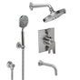 California Faucets - Rincon Bay StyleTherm 1/2'' Thermostatic Shower System with Handshower Hook and Tub Spout - Gloss White