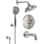 California Faucets - Monterey StyleTherm 1/2'' Thermostatic Shower System with Handshower Hook and Tub Spout - Gloss White
