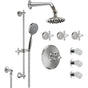 California Faucets - Monterey StyleTherm 3/4'' Thermostatic Shower System with Body Spray, Handshower on Slide Bar, and Showerhead - Gloss White
