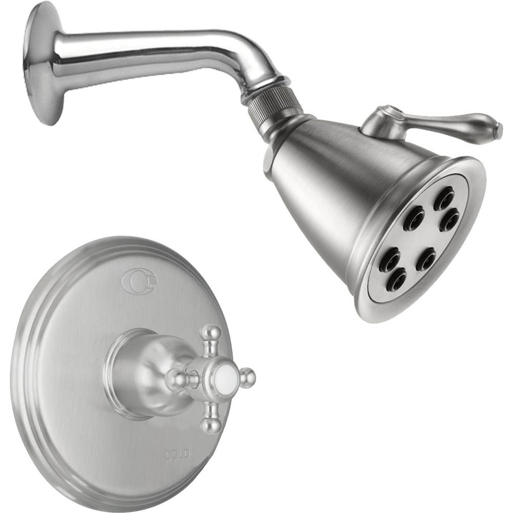 California Faucets - Monterey Pressure Balance Shower System with Single Showerhead - Gloss White