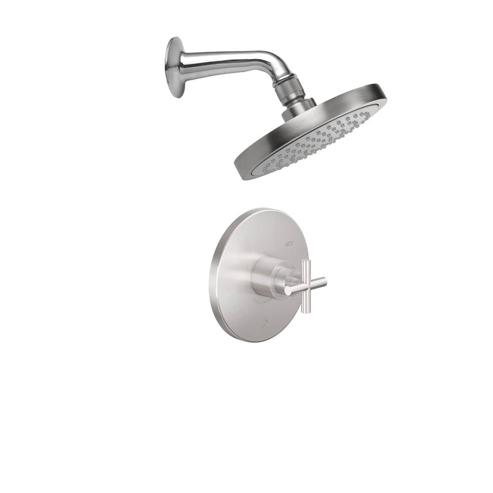 California Faucets - Tiburon Pressure Balance Shower System with Single Showerhead - Gloss White