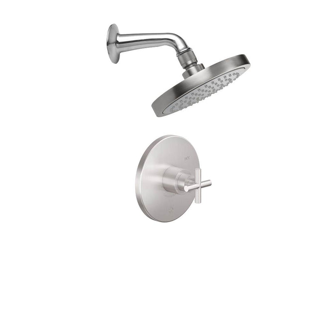 California Faucets - Tiburon Pressure Balance Shower System with Single Showerhead - Gloss White