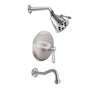 California Faucets - Montecito Pressure Balance Shower System with Single Showerhead and Tub Spout - Gloss White