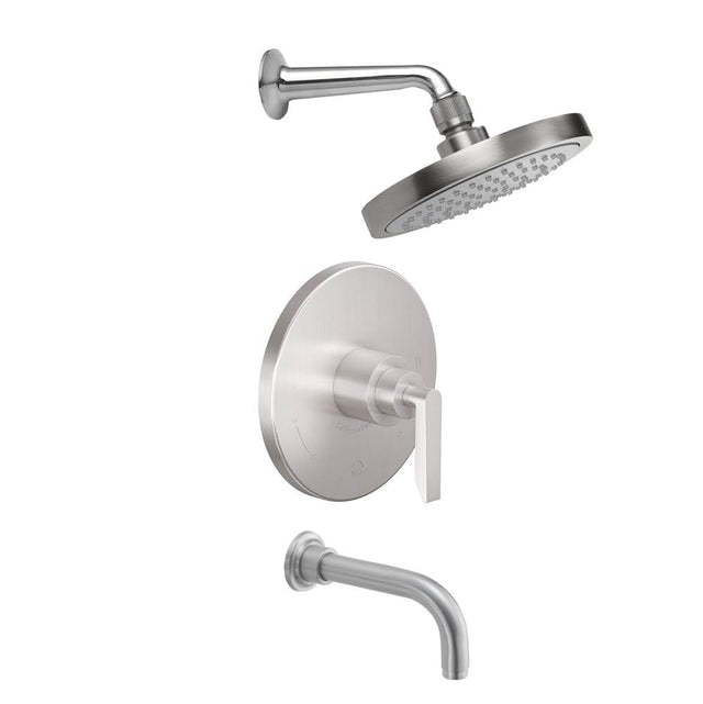 California Faucets - Rincon Bay Pressure Balance Shower System with Single Showerhead and Tub Spout - Gloss White