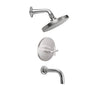 California Faucets - Tiburon Pressure Balance Shower System with Single Showerhead and Tub Spout - Gloss White