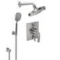 California Faucets - Descanso StyleTherm 1/2'' Thermostatic Shower System with Showerhead and Handshower on Hook - Gloss White