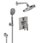 California Faucets - Rincon Bay StyleTherm 1/2'' Thermostatic Shower System with Showerhead and Handshower on Hook - Gloss White