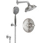 California Faucets - Monterey StyleTherm 1/2'' Thermostatic Shower System with Showerhead and Handshower on Hook - Gloss White