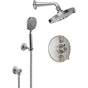 California Faucets - Tiburon StyleTherm 1/2'' Thermostatic Shower System with Showerhead and Handshower on Hook - Gloss White