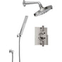 California Faucets - Morro Bay StyleTherm 1/2'' Thermostatic Shower System with Showerhead and Handshower on Hook - Gloss White