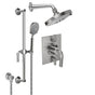 California Faucets - Descanso StyleTherm 1/2'' Thermostatic Shower System with Showerhead and Handshower on Slide Bar - Gloss White