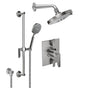California Faucets - Rincon Bay StyleTherm 1/2'' Thermostatic Shower System with Showerhead and Handshower on Slide Bar - Gloss White
