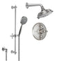 California Faucets - Miramar Styletherm 1/2'' Thermostatic Shower System with Showerhead and Handshower on Slide Bar - Gloss White