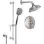 California Faucets - Miramar StyleTherm 1/2'' Thermostatic Shower System with Showerhead and Handshower on Slide Bar - Gloss White