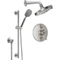 California Faucets - Tiburon StyleTherm 1/2'' Thermostatic Shower System with Showerhead and Handshower on Slide Bar - Gloss White